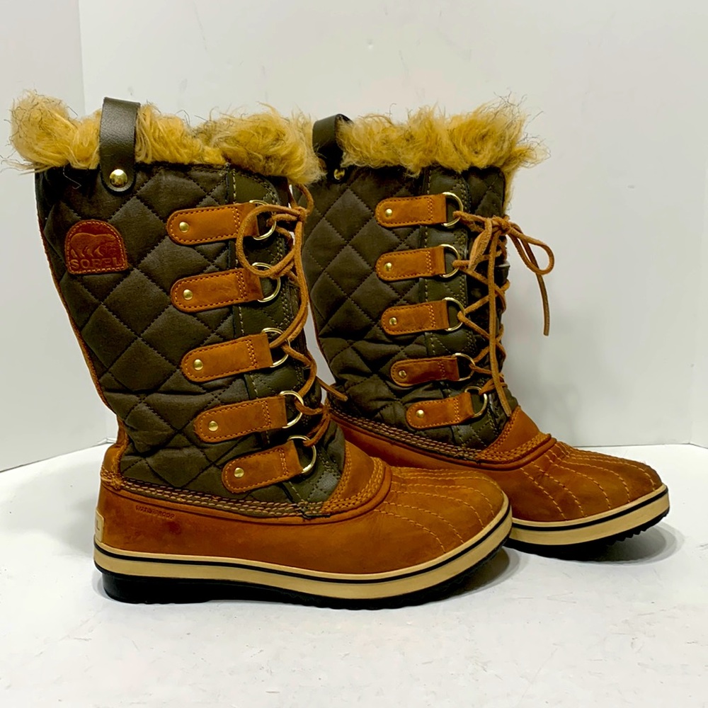 Sorel winter boot Tofino cognac dark green 1831